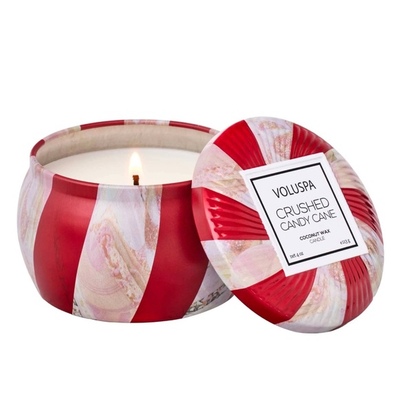 Voluspa Crushed Candy Cane Classic Candle - Picture 2 of 2